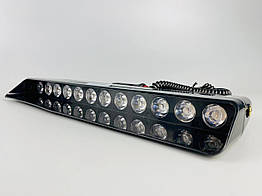 Махівець проблисковий (стробоскоп) 12 V (12 led діодів) синій + червоний (під скло) кабель у прикурювач