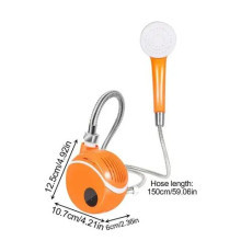 Переносний душ портативний кемпінговий із помпою на акумуляторі USB, фото 1