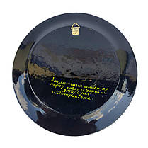 Тарілка 15 см  у подарунковому пакуванні  "Лелеки, сині квіти", з авторським петриківським розписом, фото 3