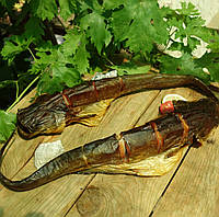 Сом холодного копчення, річковий, ціла тушка з головою, 0,650кг - 2кг/шт наважка, ціна за 1 кг