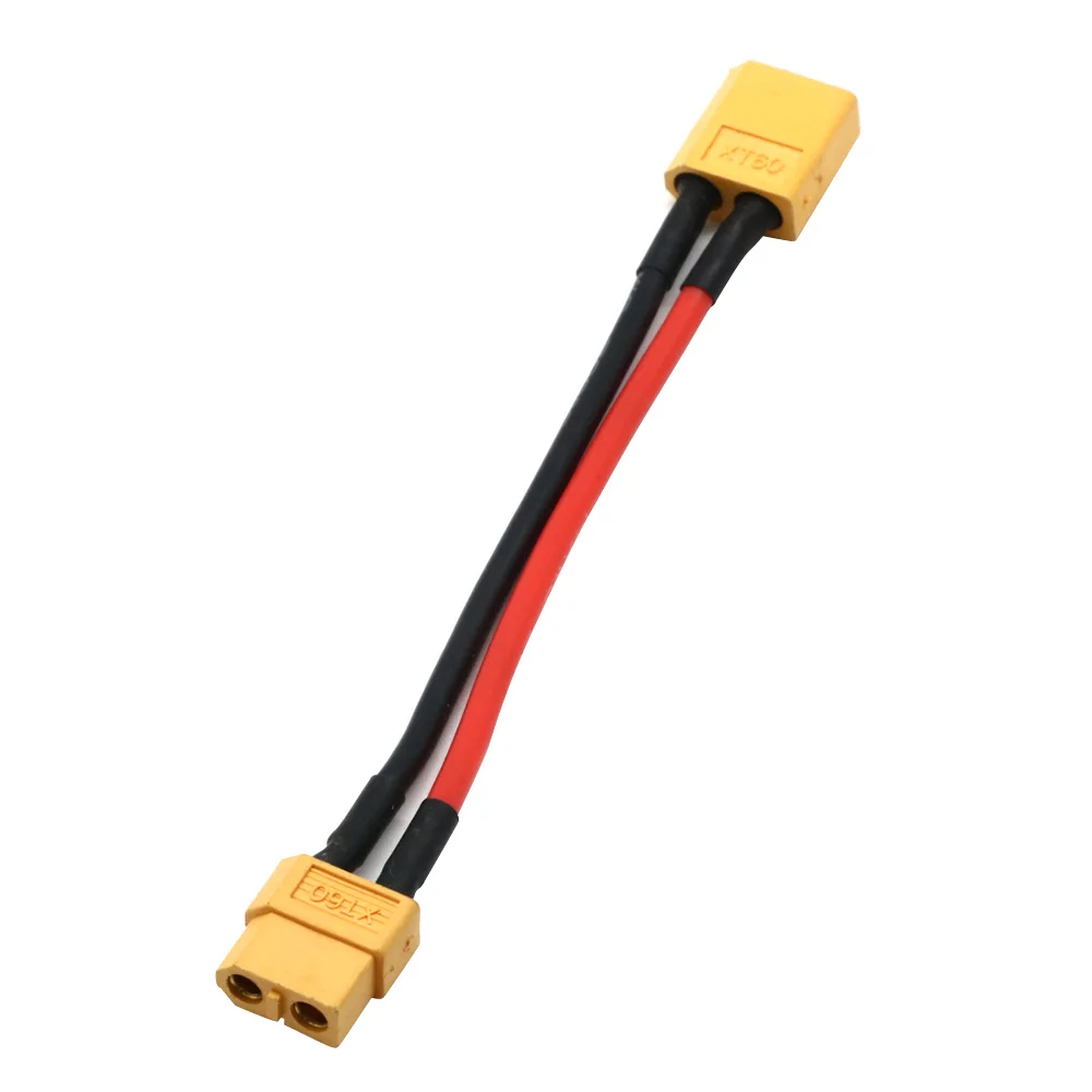 Роз'єм, кабель штекерний XT60 з кремнієвим дротом 14AWG Male-Femail для RC Lipo, кабелю АКБ, дрона, сонячний, фото 1