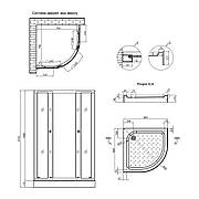 Душова кабіна Agua Cascad — S.F.G.80x80 см