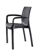 Стілець садовий пластиковий Keter Bali, сірий, фото 3