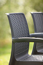Стілець садовий пластиковий Keter Bali, сірий, фото 5
