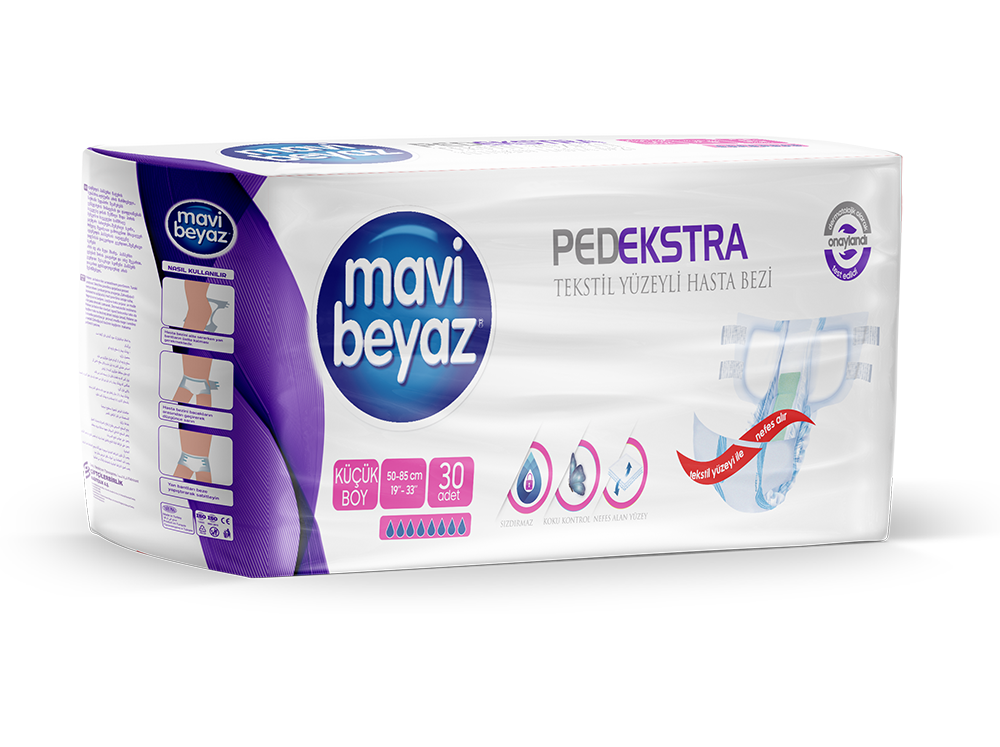 Підгузки для дорослих MAVI BEYAZ PedEkstra розмір S №30 / Памперси для чоловіків і жінок універсальні, фото 1
