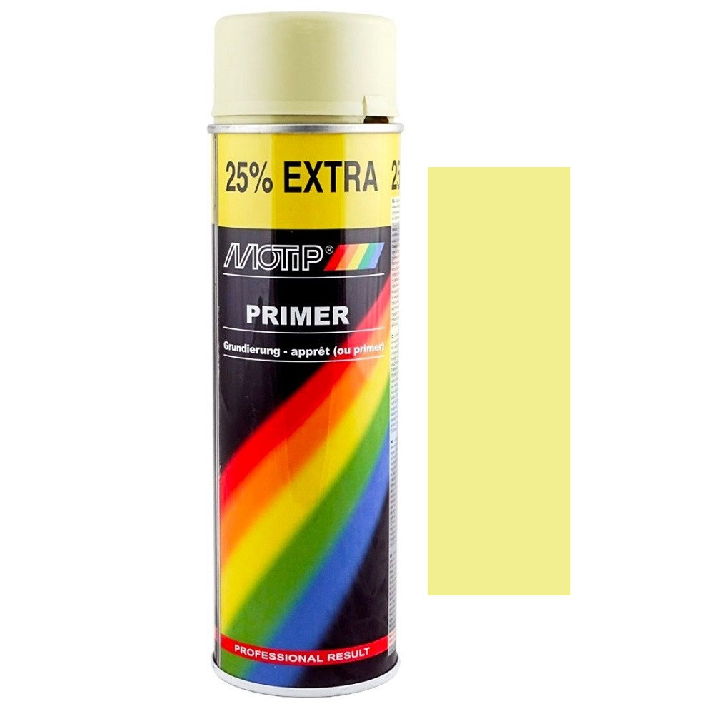 Акриловий ґрунт спрей жовтий Motip Primer Spray Yellow 500мл