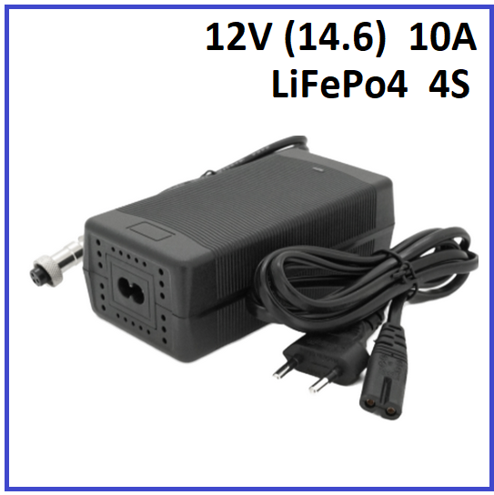 Зарядний пристрій Powermaster для LiFePo4 12V (14.6) 4S до 10A штекер 3-pin GX16, фото 1