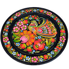 Тарілка 25 см у подарунковому пакуванні "Жар Птиця",  з авторським петриківським розписом