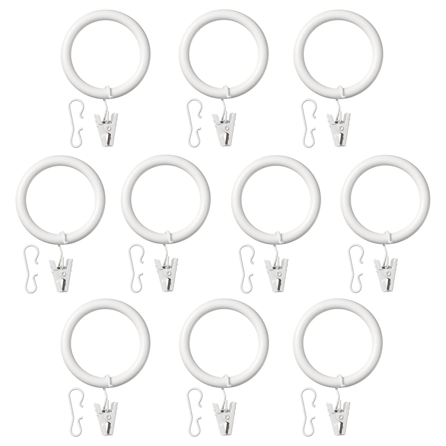 Набір кілець з гачками/затискачами IKEA SYRLIG 10 предметів 502.172.38, фото 1