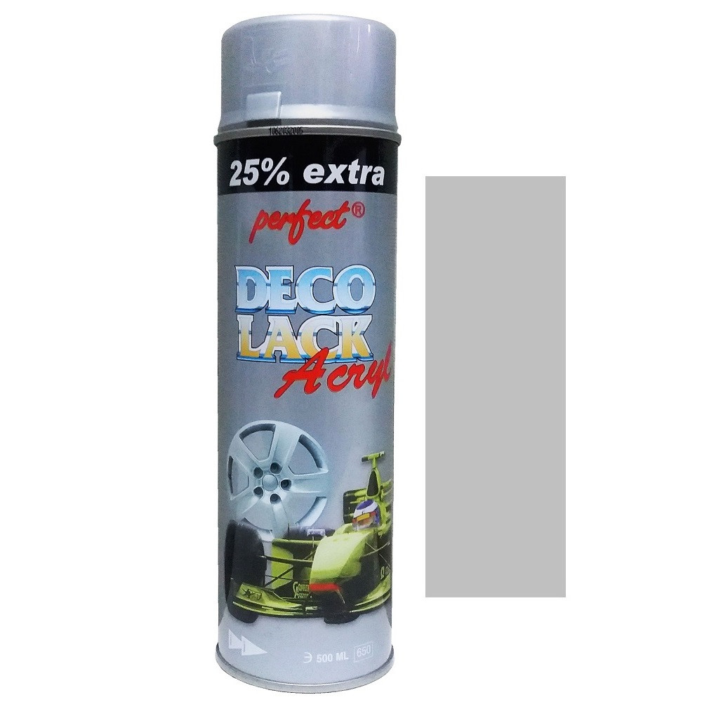 Акрилова автоемаль спрей для дисків срібляста Perfect Deco Lack Acryl RAL 9006 500мл