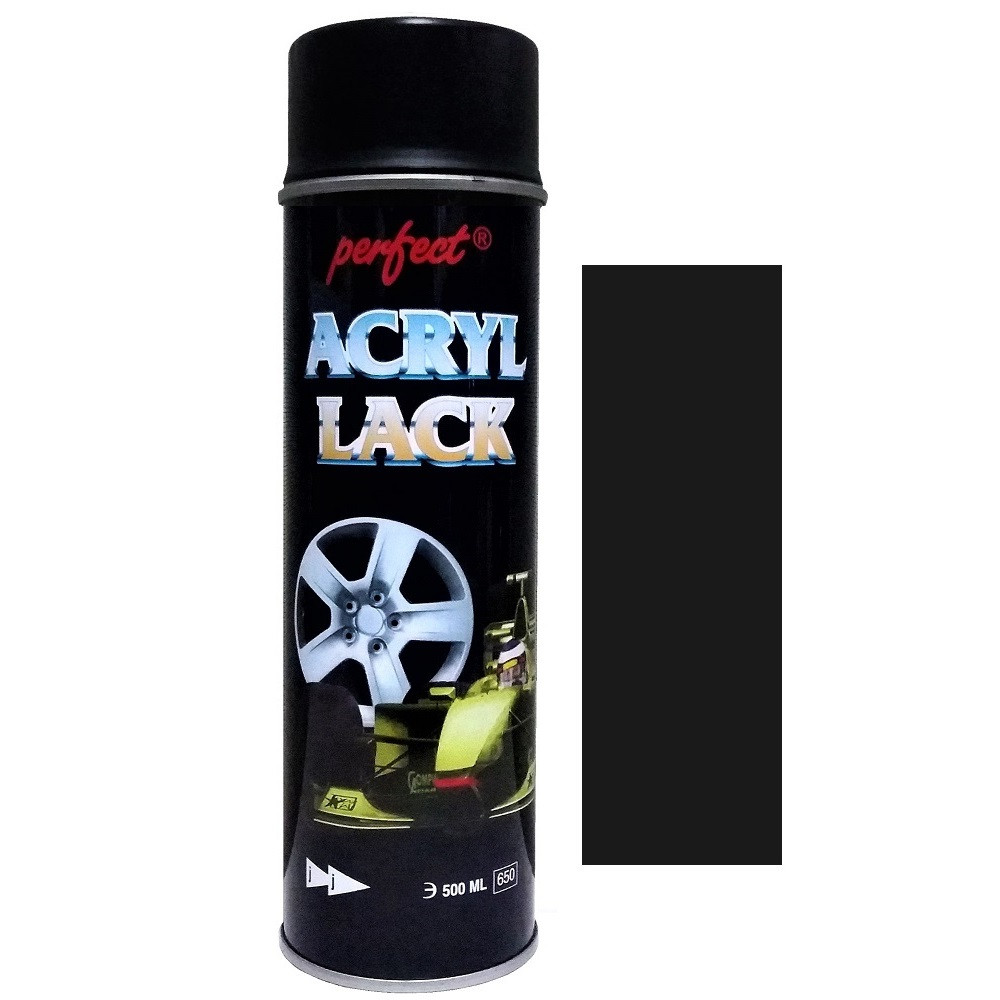 Акрилова автоемаль спрей для дисків чорна матова Perfect Deco Lack Acryl RAL 9005M 500мл
