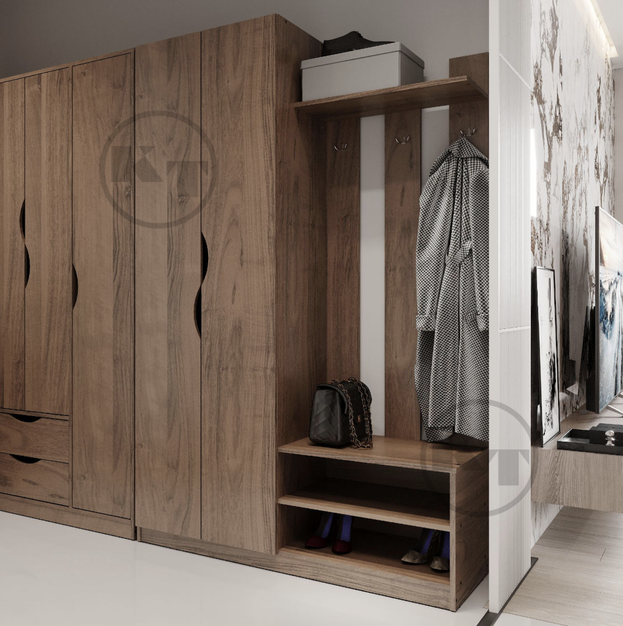 Передпокій зі штангою та полицями Компаніт Ніна, фото 1