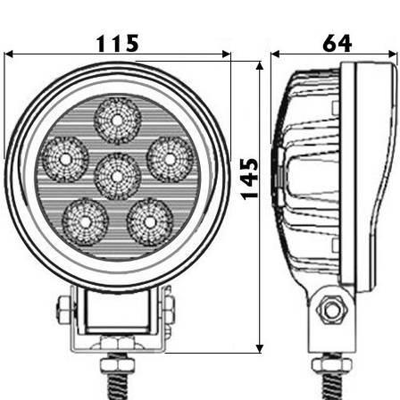 Прожектор LED HD 3×6 Вт, кріплення на навігаційній дузі, ручне керування, 10-30 В, Osculati., фото 2