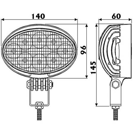 Прожектор LED HD 8×3 Вт, кріплення на навігаційній дузі, ручне керування, 10-30 В, Osculati., фото 2