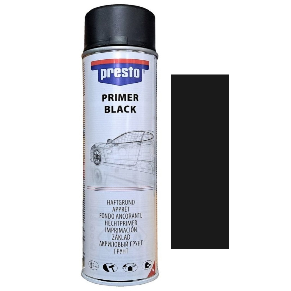 Акриловий ґрунт спрей чорний Presto Primer Black 500мл
