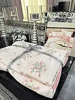 Постельное белье муслин-жатка евро комплект постельного белья/Жатое постельное белье