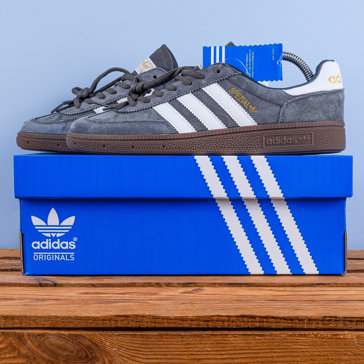 Кросівки кеди Adidas Handball Spezial сірий колір, фото 1