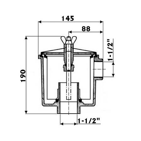 Фільтр водної системи охолодження, 300 л/хв, Osculati., фото 2