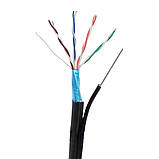 Мережевий кабель екранована FTP вита пара з дротом для зовнішніх робіт Cat 5e 4x2x0.51 Бухта 305 метрів, фото 3