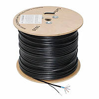 Сетевой кабель экранированная FTP витая пара с проволокой для наружных работ Cat 5e 4x2x0.51 Бухта 305 метров
