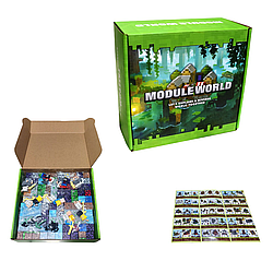 Магнітний конструктор Minecraft 100 блоків і 5 фігурок, випадковий вибір