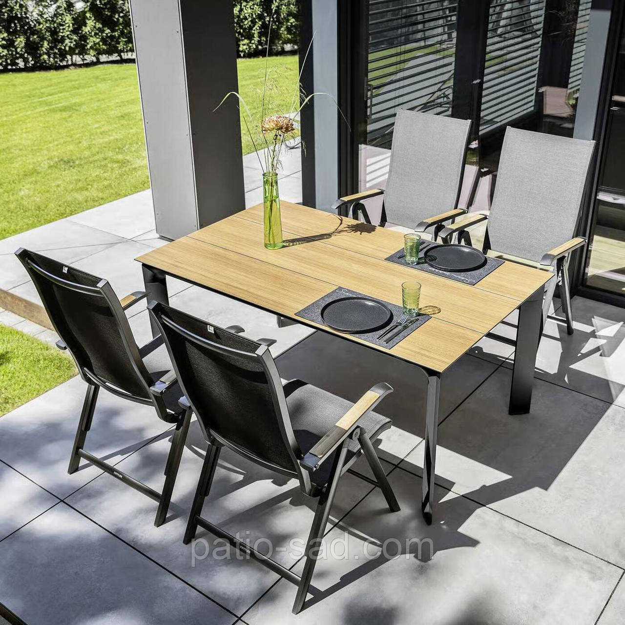 Крісло з регульованою спинкою Diamond, антрацитове, KETTLER, фото 1