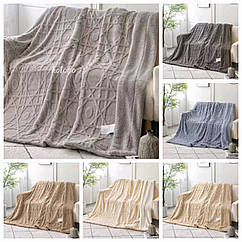 Плед мікрофібра з овчиною 1.5×2.0 мод. 139