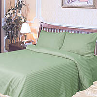 Підковдра сатин страйп Ярослав, сатинова підковдра Світло зелена