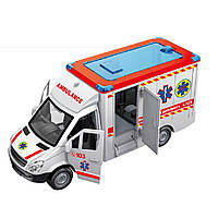 Іграшкова машина швидкої допомоги Авто Експерт (26,5 см, інерційна, українська озвучка, звук, світло)