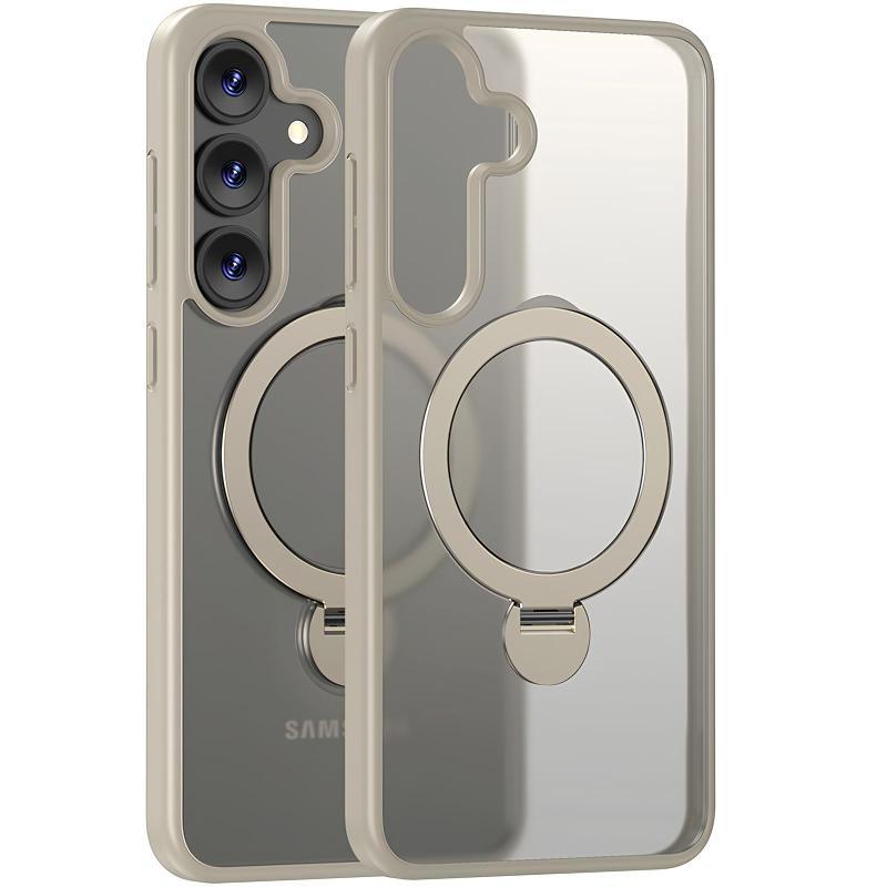 TPU+PC чохол MagSafe Colorful HQ Ring для Samsung Galaxy S25+ Light Grey, фото 1