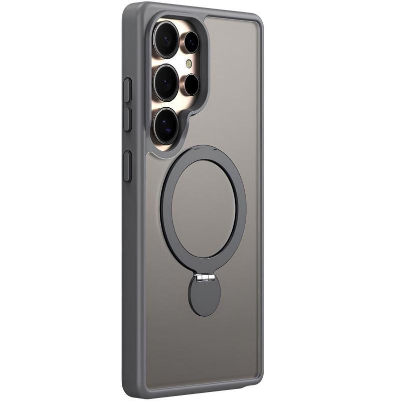 TPU+PC чохол MagSafe Colorful HQ Ring для Samsung Galaxy S25 Ultra Grey, фото 1