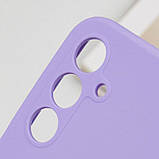 Чохол Silicone Cover Lakshmi Full Camera (AAA) для Samsung Galaxy S25 Edge | Мікрофібра Бузковий / Dasheen, фото 6