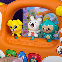 Автобус-каталка WToys укр мова віршики 6 казок звуки світло мелодії рухомі елементи пісні 20*6,5*16см (19479), фото 3