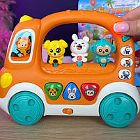 Автобус-каталка WToys укр мова віршики 6 казок звуки світло мелодії рухомі елементи пісні 20*6,5*16см (19479), фото 4