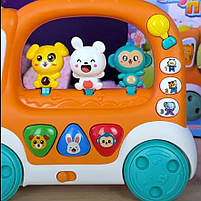 Автобус-каталка WToys укр мова віршики 6 казок звуки світло мелодії рухомі елементи пісні 20*6,5*16см (19479), фото 6