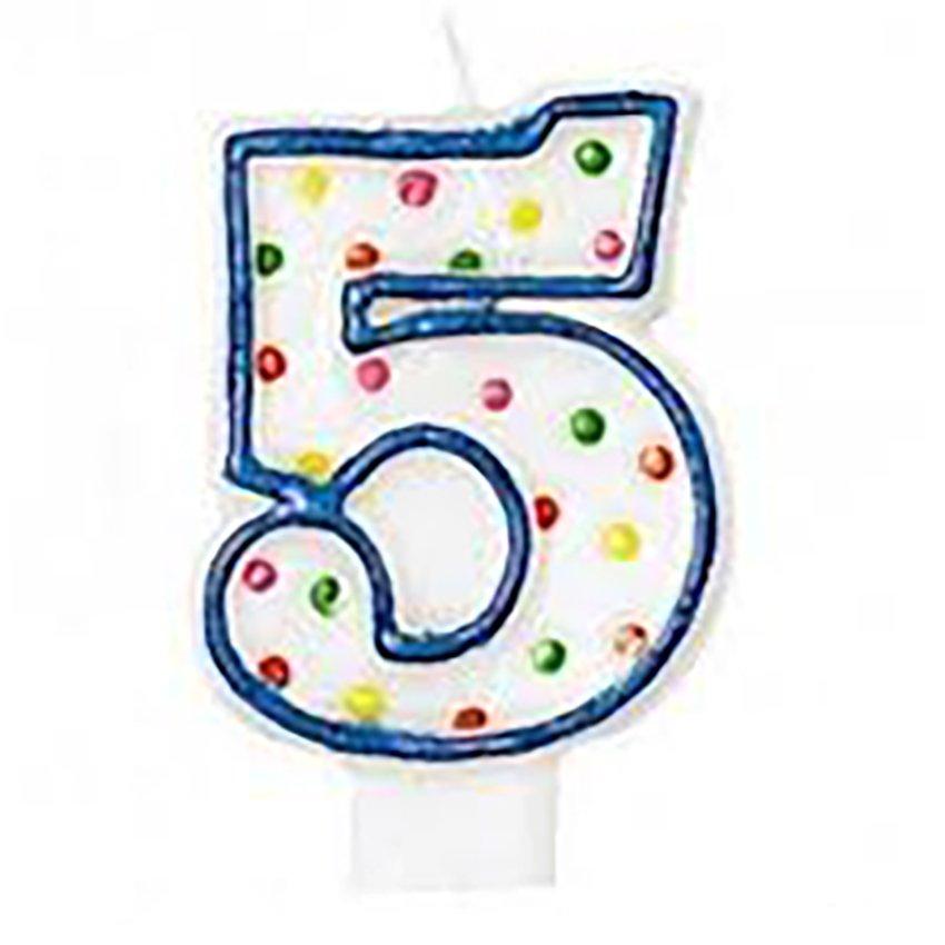 Свічка цифра 5