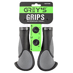 Гріпси керма Grey's ергономічні з зональним покриттям 140мм 2шт
