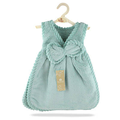 Рушник махровий для рук Плаття з бантом 33х33 см SH88238 бежевий 132183 Блакитний