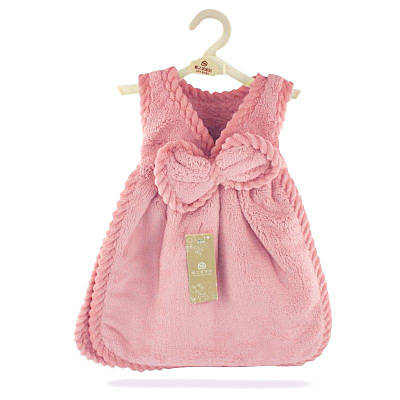 Рушник махровий для рук Плаття з бантом 33х33 см SH88238 бежевий 132183 Рожевий