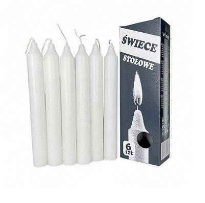 Свічка столова 6 шт. в упаковці Vins swiece stolowe 15 см 205702
