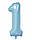 Куля цифра 1 фольгована 66 см (блакитна), фото 2