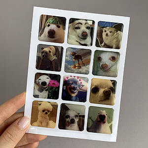 3D Sticker Pack 3д стікерпак об'ємні наклейки собачки мем на телефон q09r