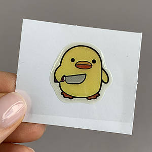 3D Sticker 3д стікер об'ємна наклейка мем небезпечна качка q09y