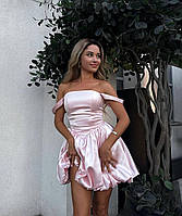 Плаття шовкове жіноче на бретелях із корсетом із пишною спідницею 42-44 46-48