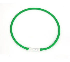 LED USB нашийник для собак і котів круглий 35 см - зелений