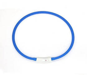 LED USB нашийник для собак і котів круглий 50 см - синій