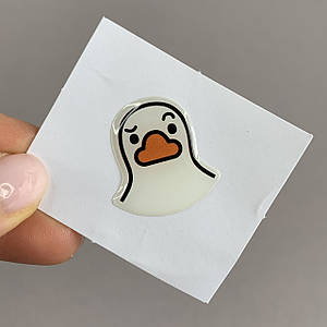 3D Sticker 3д стікер об'ємна наклейка мем білий гусь здивований q09y