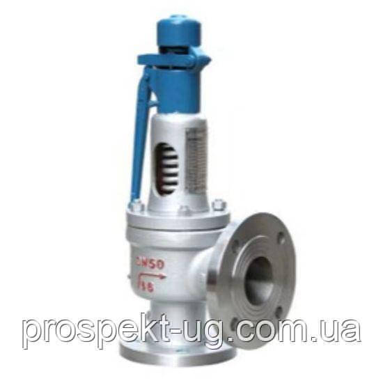 Клапан 17с6нж Ду25 ру16 СППК4-Р запобіжний сталевий пружинний фланцевий із ручним підривом, фото 1
