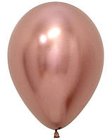 Повітряна куля хром рожеве золото 12"