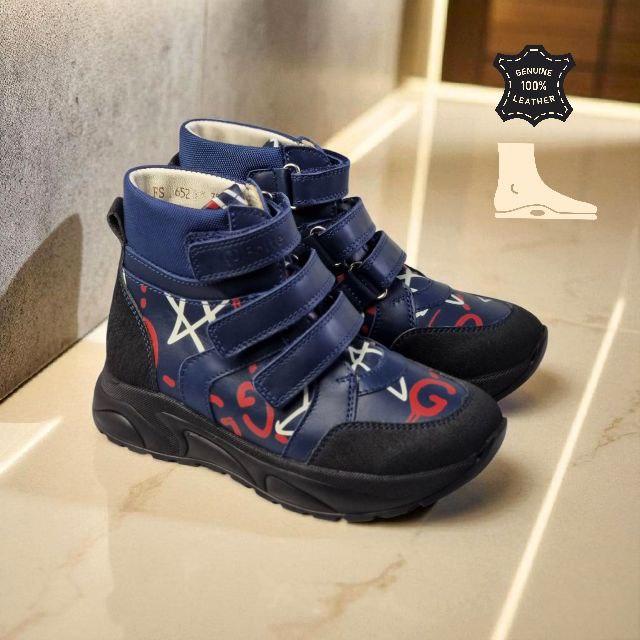 Дитячі ортопедичні демісезонні черевики на липучках підтримка арки стопи 29 розмір, фото 1